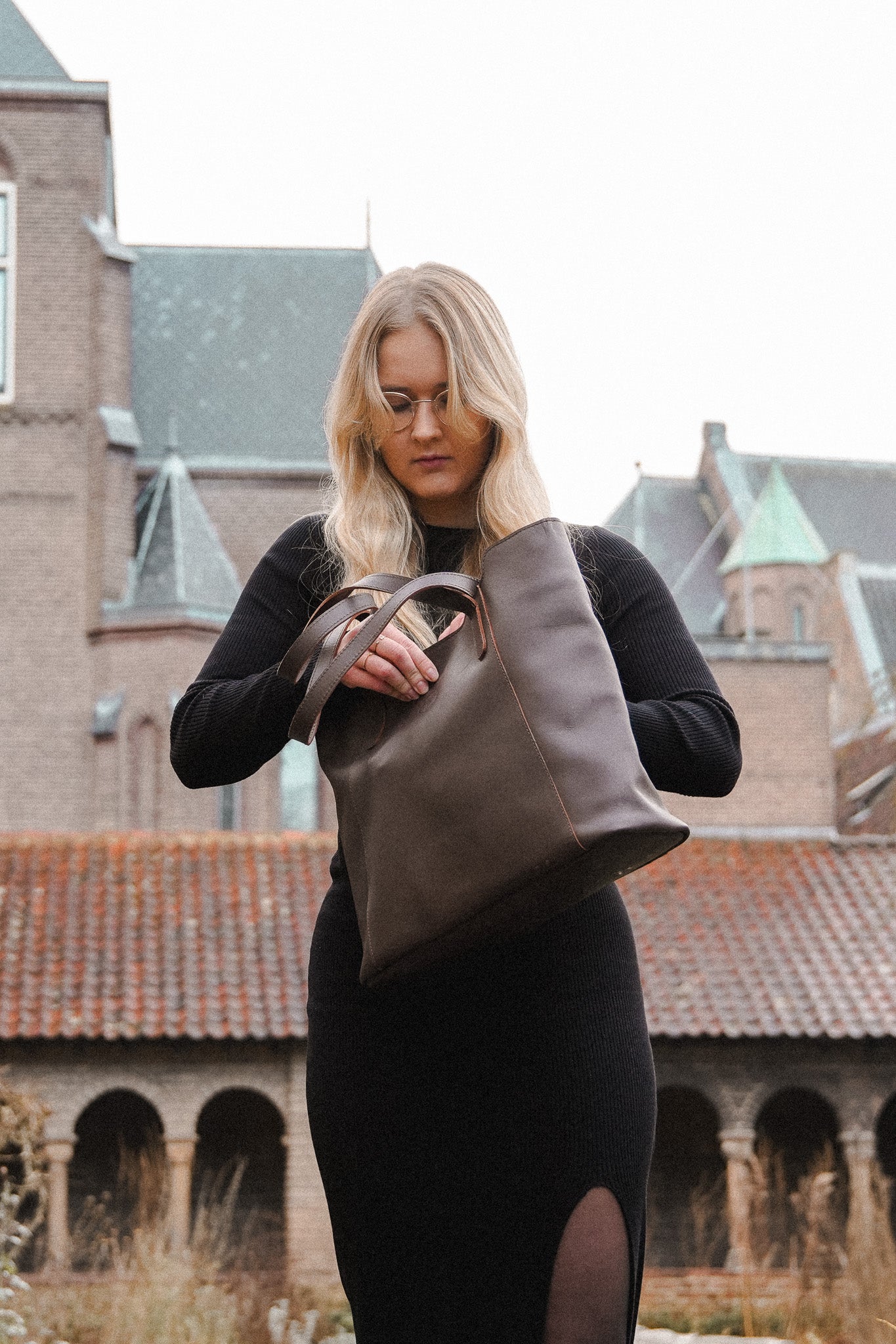 Leren Handtas 'Zembil' - Klassiek Bruin