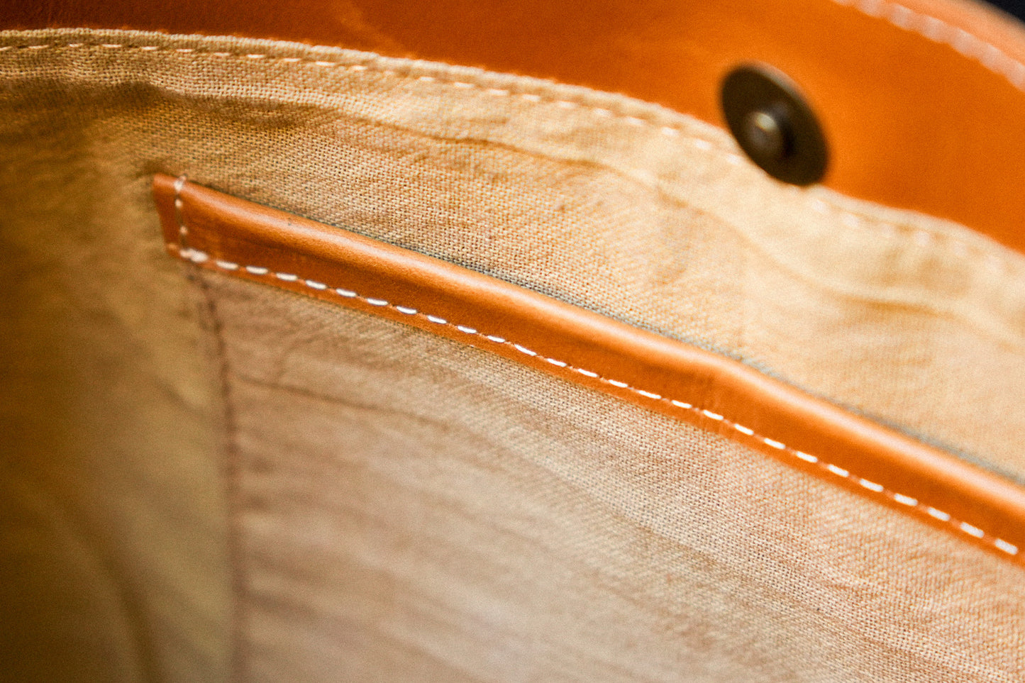 Leather Handbag 'Zembil' - Camel