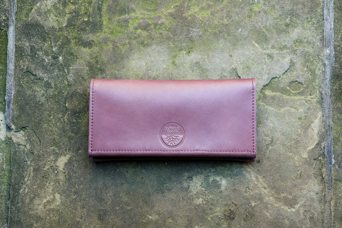 Leather Wallet 'Nia' - Dark Cherry