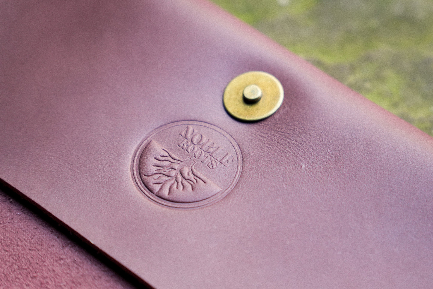 Leather Wallet 'Nia' - Dark Cherry