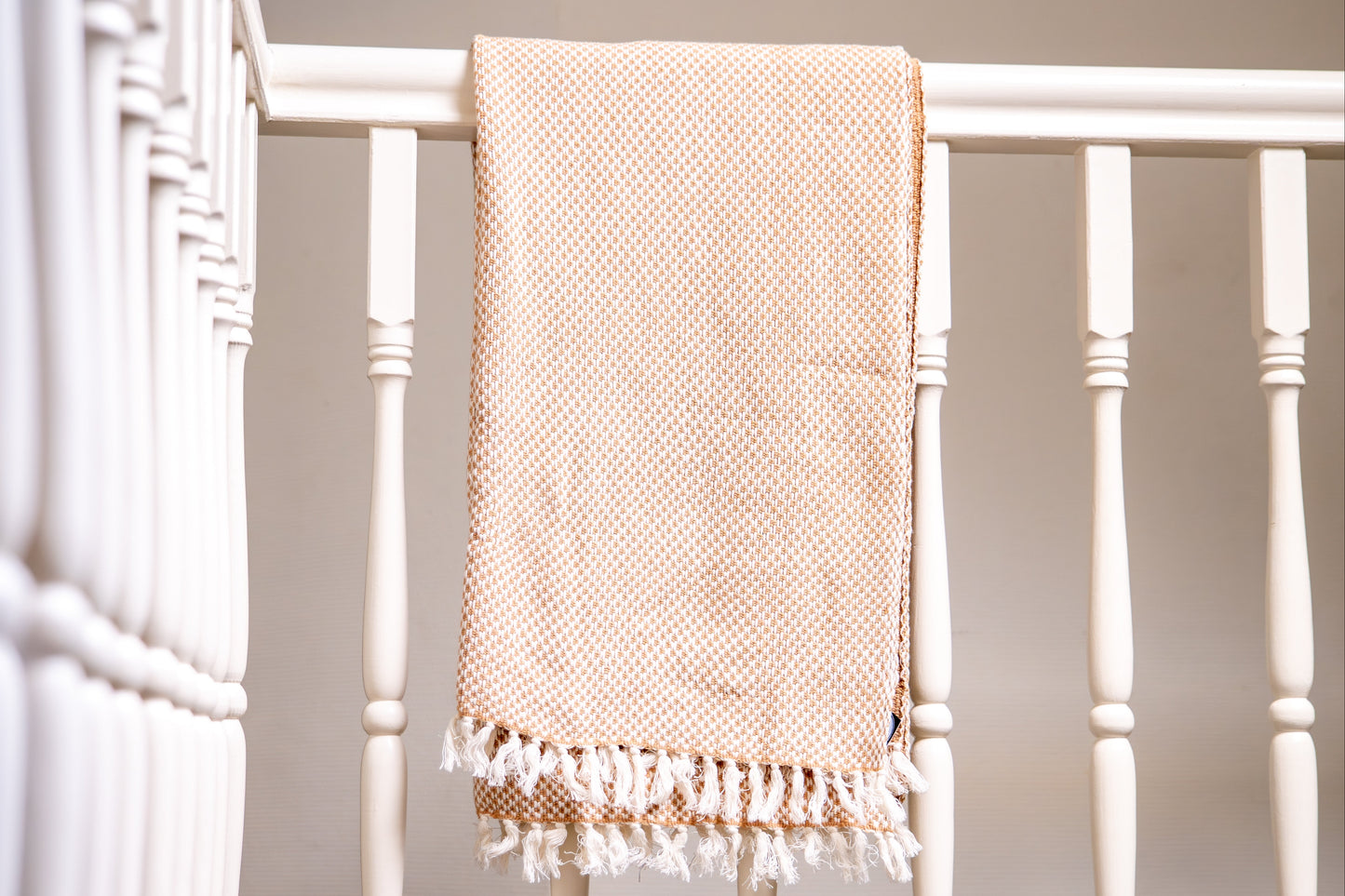 Katoenen Sjaal Maya zwart | bruin | roze | beige