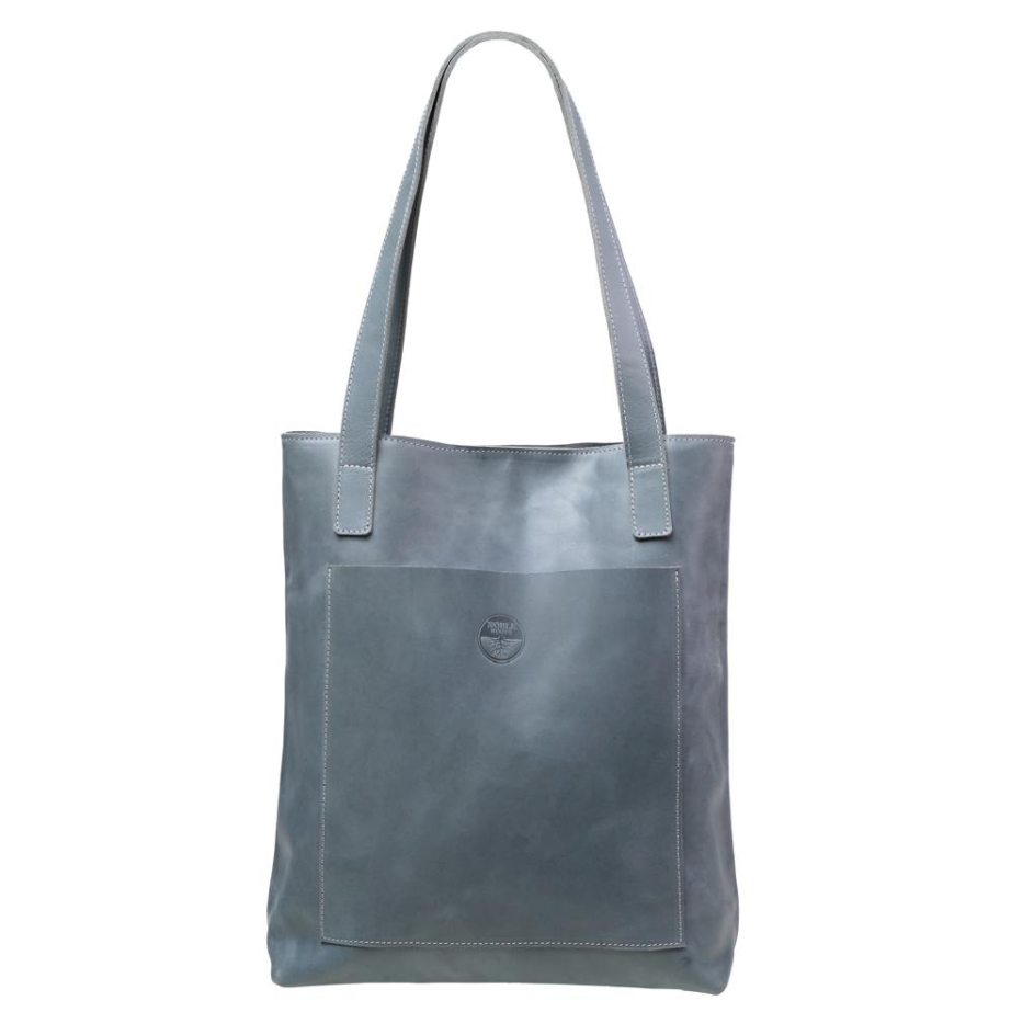 Leather Handbag Mekina black | brown