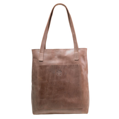 Leather Handbag Mekina black | brown