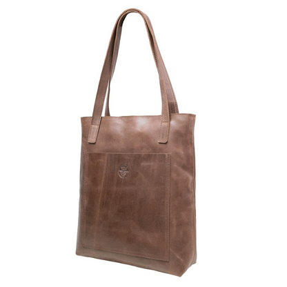 Leather Handbag Mekina black | brown
