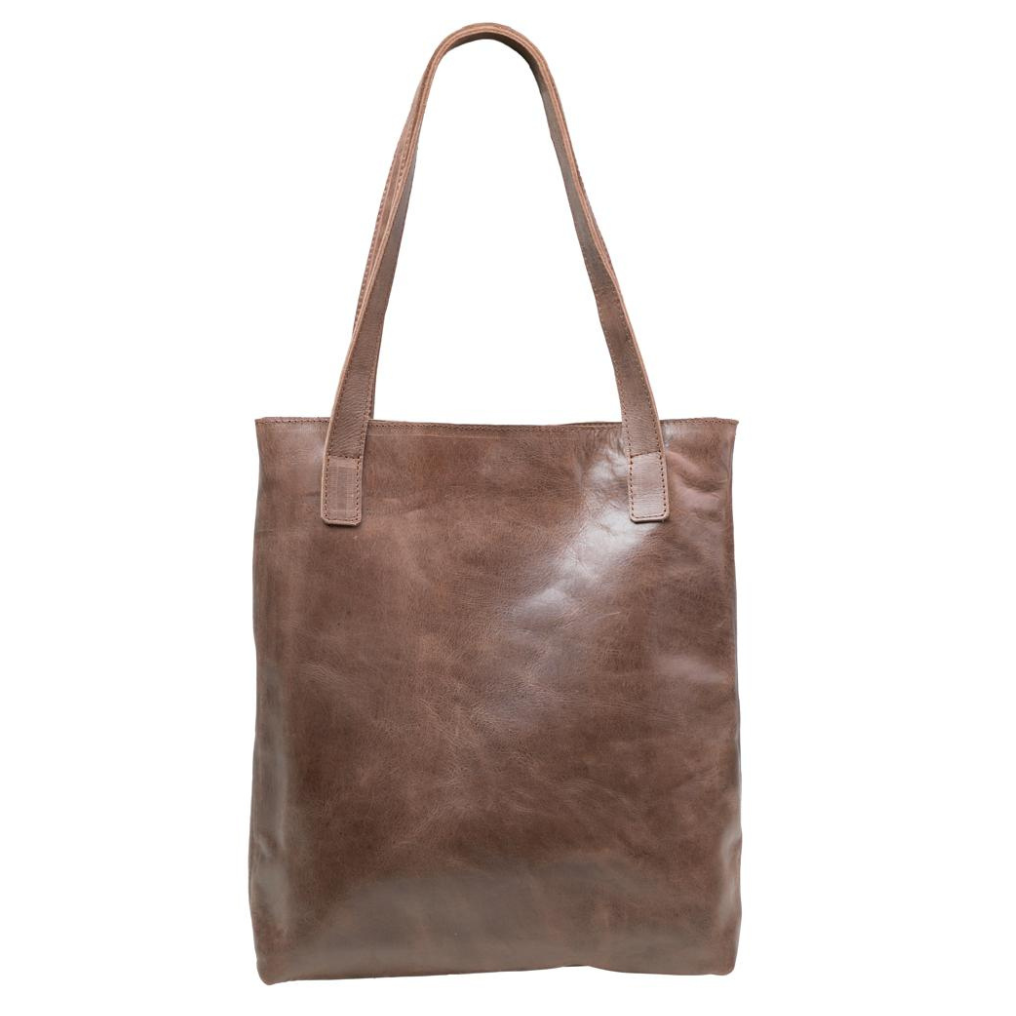 Leather Handbag Mekina black | brown