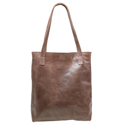 Leather Handbag Mekina black | brown