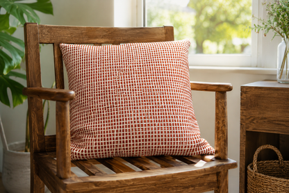 Cotton Cushion Hali red | beige | light grey
