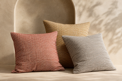 Cotton Cushion Hali red | beige | light grey