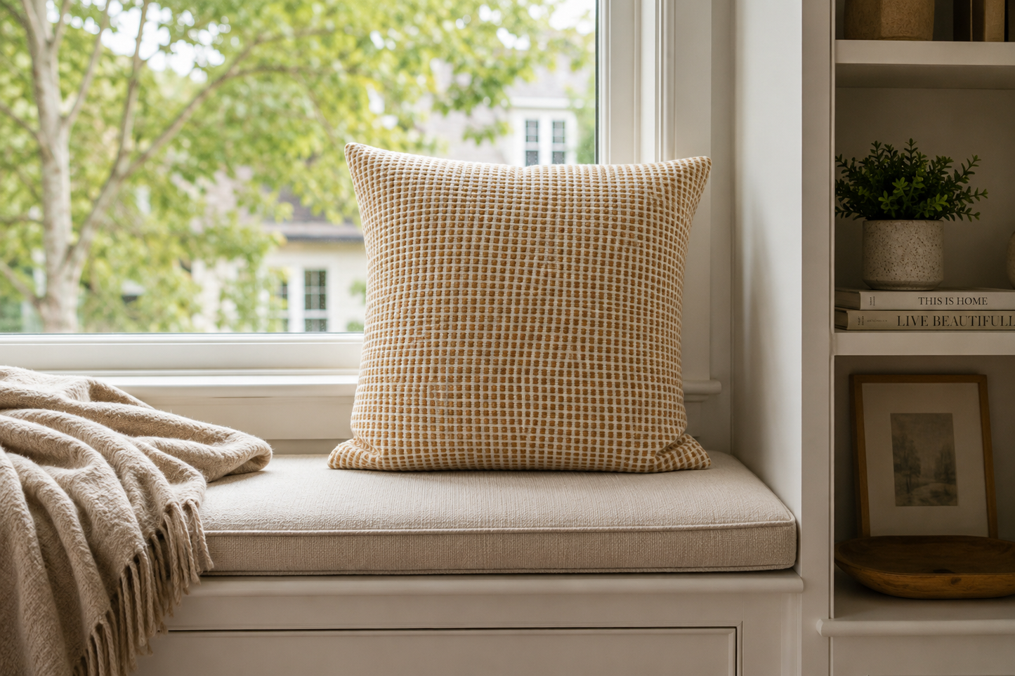 Cotton Cushion Hali red | beige | light grey