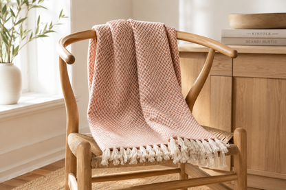 Katoenen Sjaal Maya zwart | bruin | roze | beige