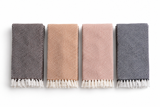 Katoenen Sjaal Maya zwart | bruin | roze | beige