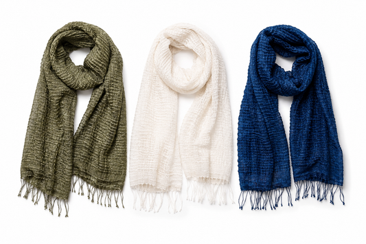 Silk Scarf Queen Saba cream | blue | green