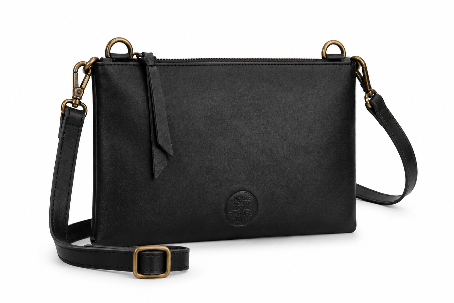 Leather Cross-Body Bag 'Selam Up-Cycled' - Olive Green