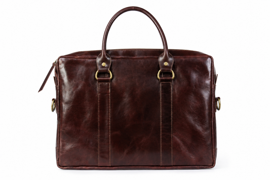 Leren Laptoptas Loga bruin