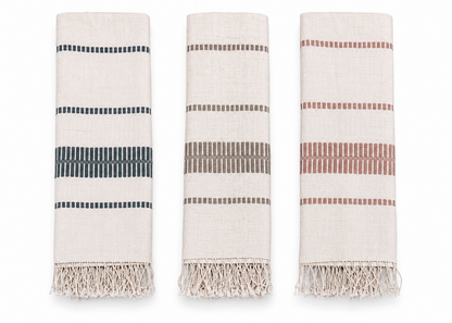 Katoenen handdoek Zuri blauw | roze | taupe | beige