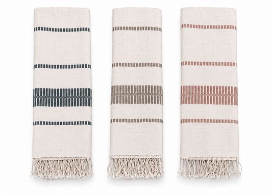 Katoenen handdoek Zuri blauw | roze | taupe | beige