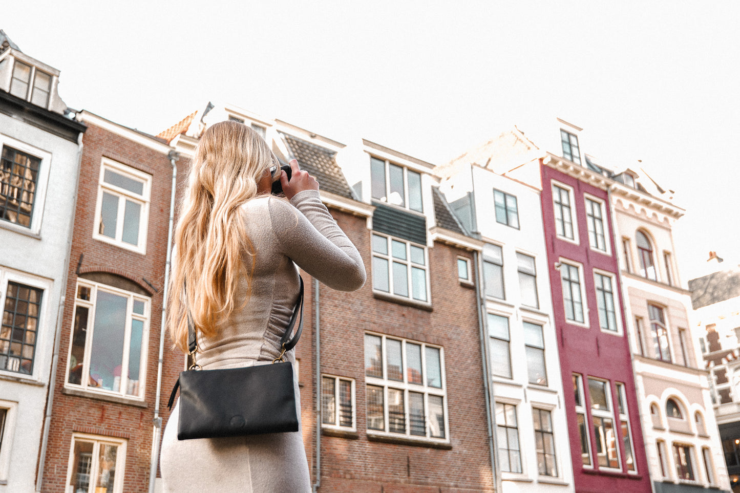 Leren Cross-Body Tas 'Selam' - Zwart