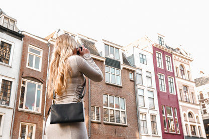 Leren Cross-Body Tas 'Selam' - Zwart