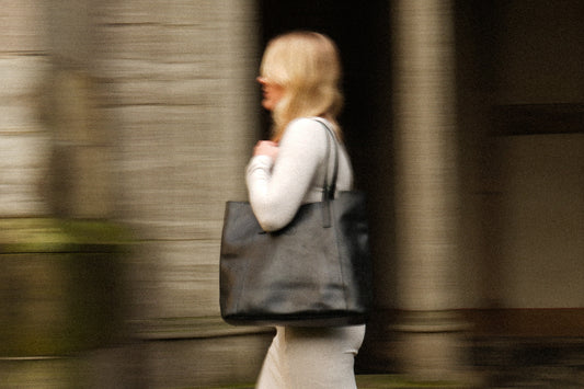 Leather Handbag 'Zembil' - Black