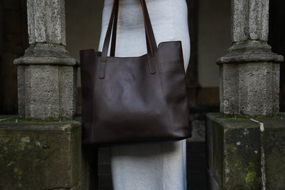 Leren Handtas Zembil bruin | zwart | camel