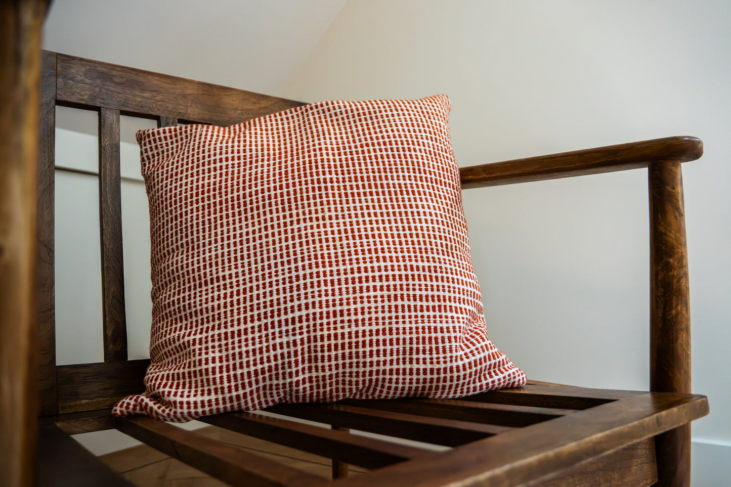 Katoenen Kussen Hali rood | beige | lichtgrijs