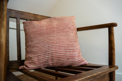 Katoenen Kussen Hali rood | beige | lichtgrijs