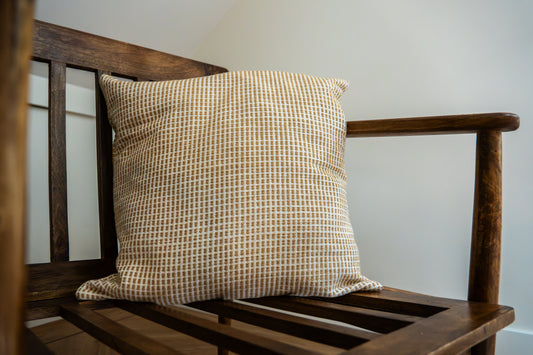 Katoenen Kussen Hali rood | beige | lichtgrijs