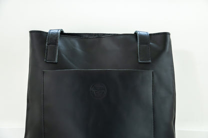 Leren Handtas Mekina zwart | bruin