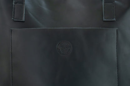 Leren Handtas Mekina zwart | bruin