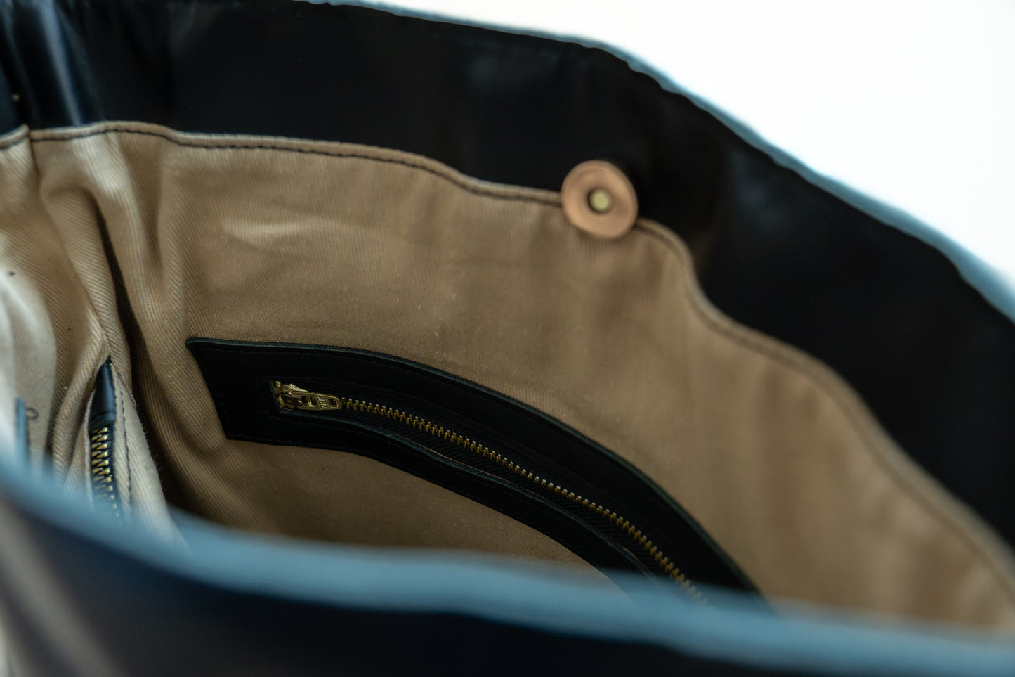 Leren Handtas Mekina zwart | bruin