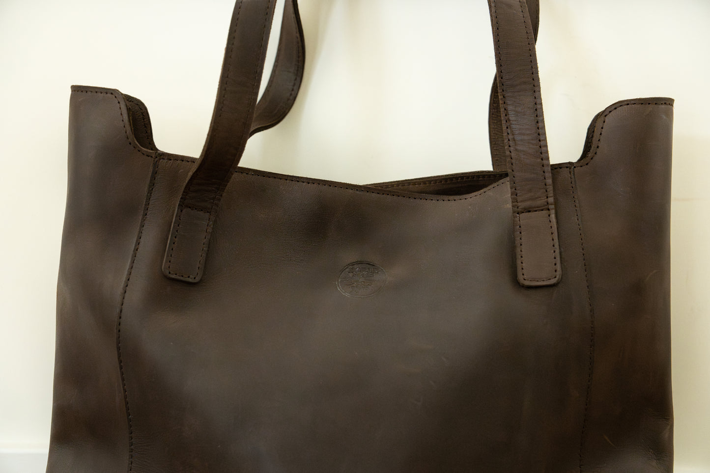 Leren Handtas Zembil bruin | zwart | camel