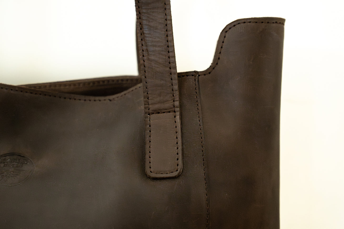 Leren Handtas Zembil bruin | zwart | camel