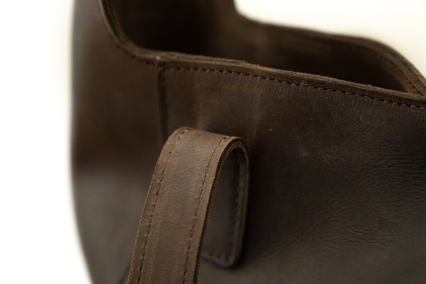 Leren Handtas Mekina zwart | bruin