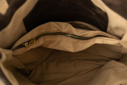 Leren Handtas Zembil bruin | zwart | camel