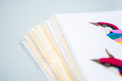 Set 10 handgemaakte kaarten