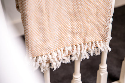 Katoenen Sjaal Maya zwart | bruin | roze | beige