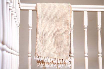 Katoenen Sjaal Maya zwart | bruin | roze | beige