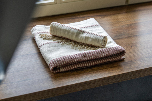 Katoenen handdoek Zuri blauw | roze | taupe | beige