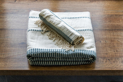 Katoenen handdoek Zuri blauw | roze | taupe | beige