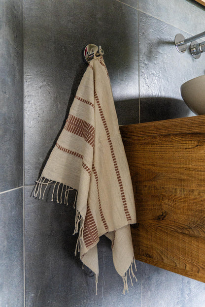 Katoenen handdoek Zuri blauw | roze | taupe | beige