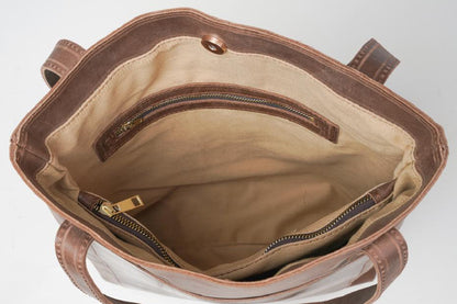 Leather Handbag 'Zembil' - Black