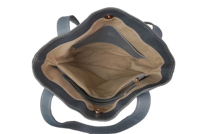 Leather Handbag Mekina black | brown